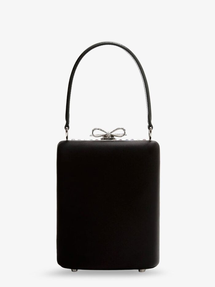 SELF PORTRAIT Leather Crossbody Bag With All-over Crystals