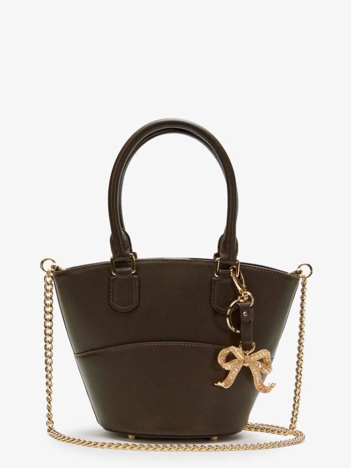 SELF PORTRAIT Leather Shoulder Bag With Iconic Charm