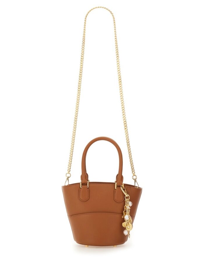 SELF-PORTRAIT LEATHER TOTE BAG WITH CHARM