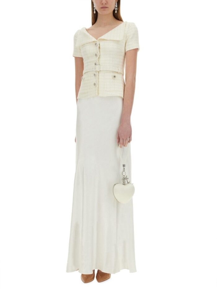 SELF-PORTRAIT LONG BOUCLE DRESS