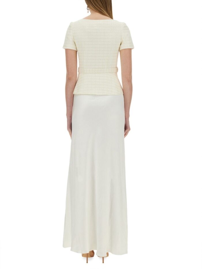 SELF-PORTRAIT LONG BOUCLE DRESS