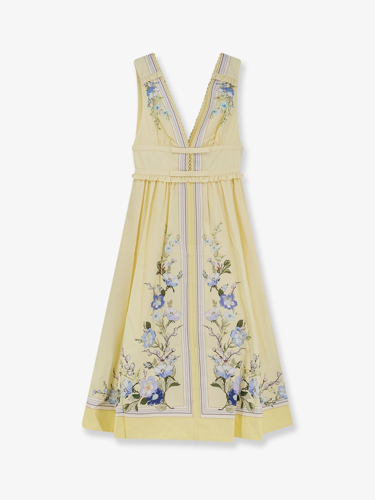 SELF PORTRAIT Long Cotton Dress With Floral Print