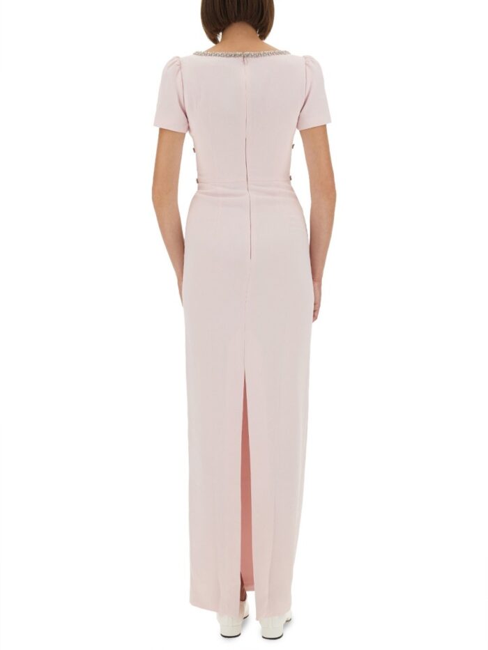 SELF-PORTRAIT LONG CREPE DRESS