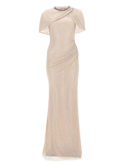 SELF-PORTRAIT LONG DRESS WITH CRYSTALS