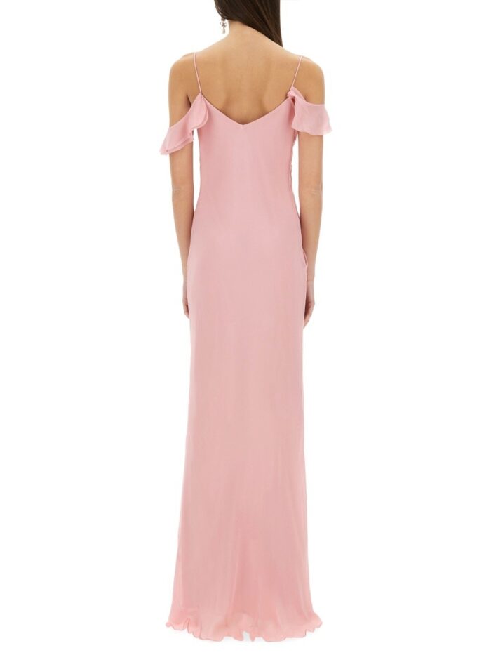 SELF-PORTRAIT LONG DRESS WITH FLORAL APPLIQUÉS