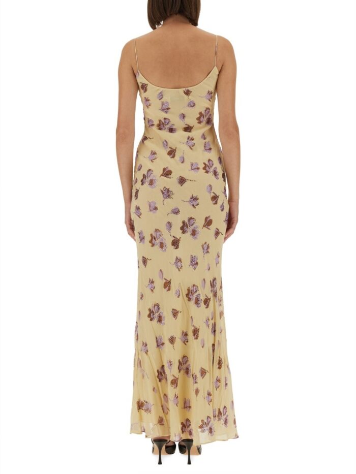 SELF-PORTRAIT LONG DRESS WITH FLORAL PATTERN