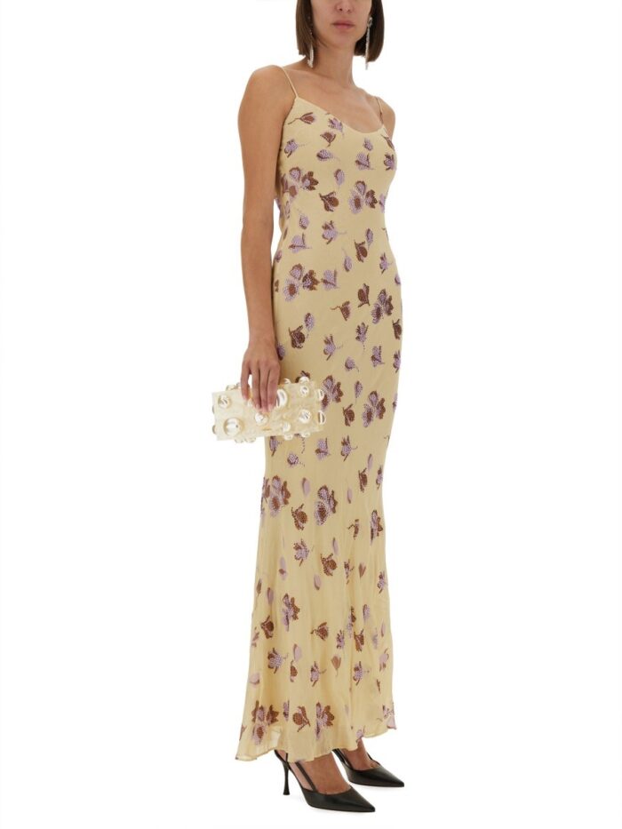 SELF-PORTRAIT LONG DRESS WITH FLORAL PATTERN