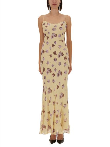 SELF-PORTRAIT LONG DRESS WITH FLORAL PATTERN