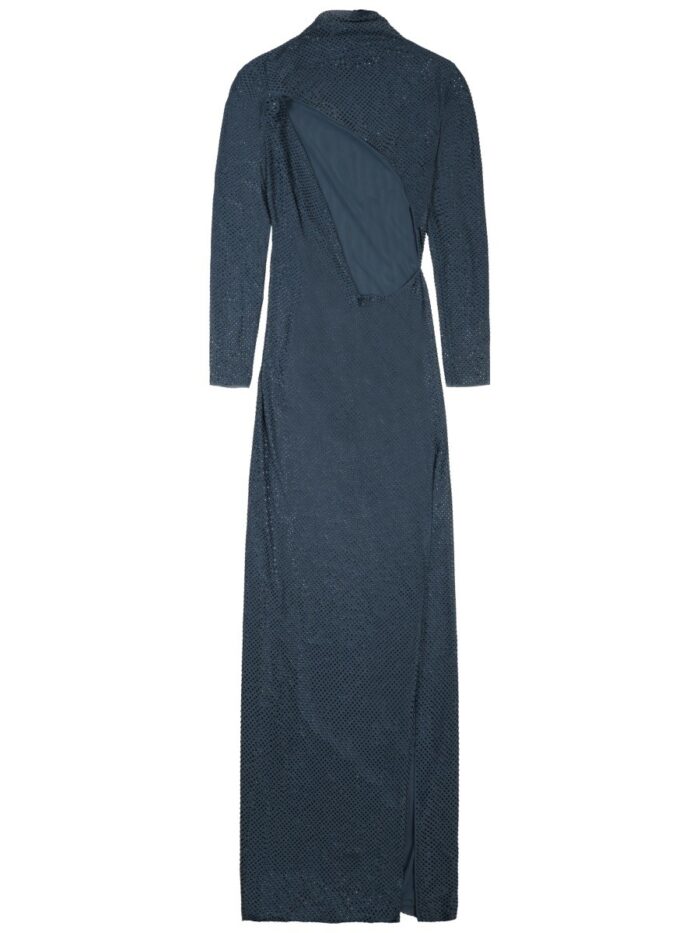SELF-PORTRAIT LONG DRESS WITH RHINESTONES