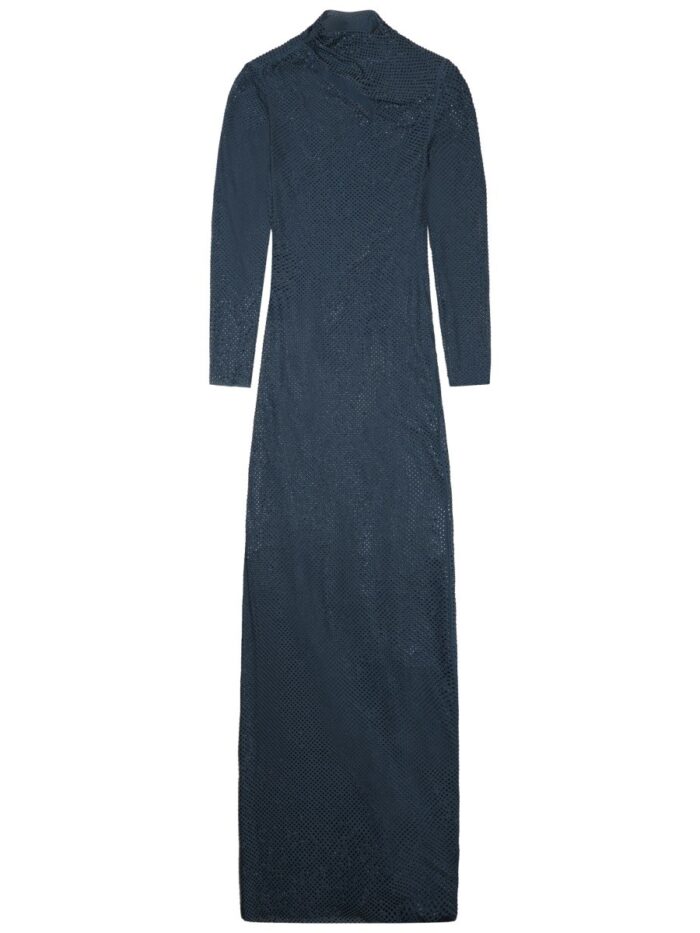 SELF-PORTRAIT LONG DRESS WITH RHINESTONES