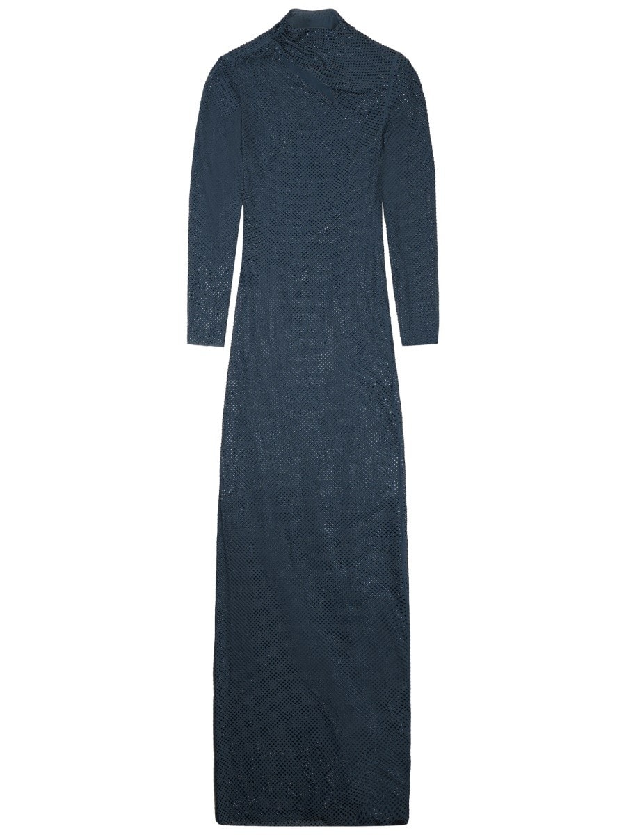 SELF-PORTRAIT LONG DRESS WITH RHINESTONES