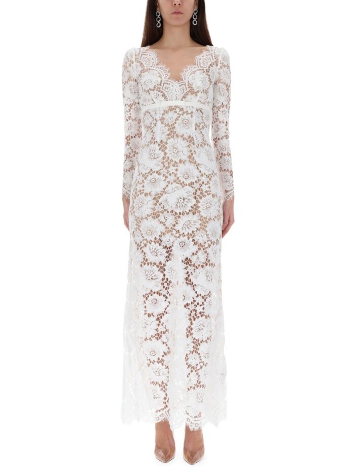SELF-PORTRAIT LONG LACE DRESS