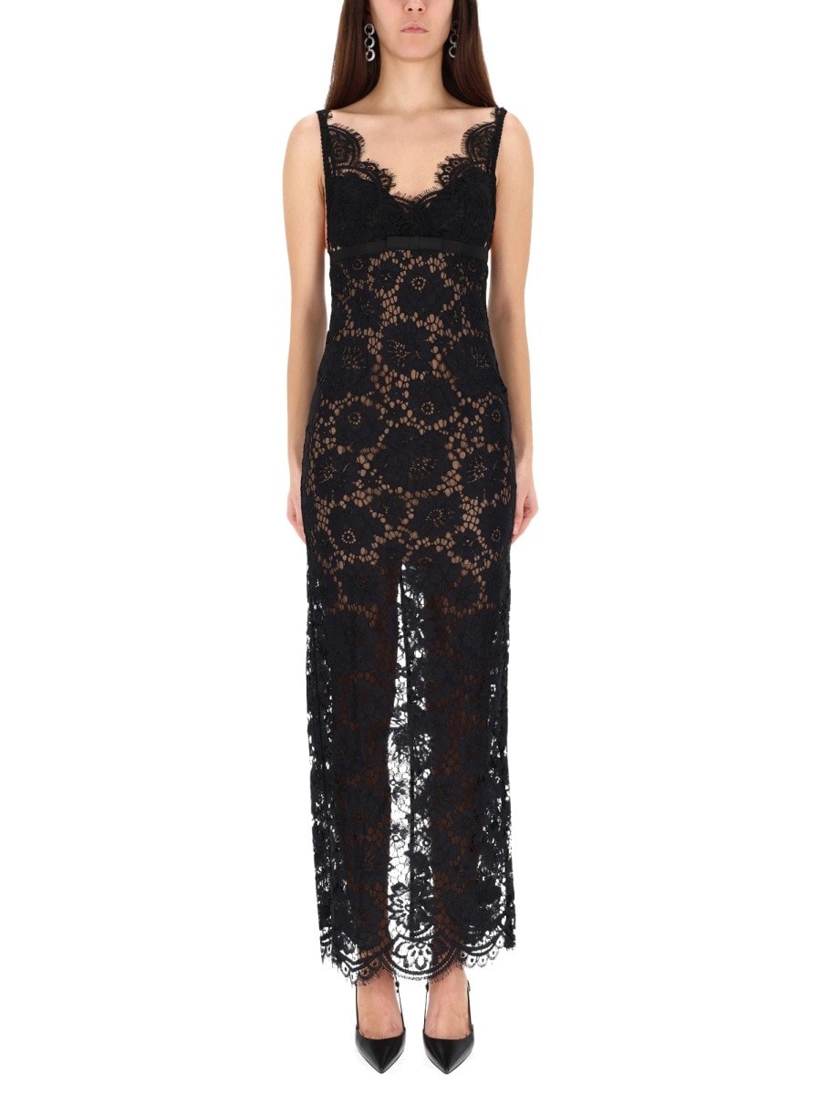SELF-PORTRAIT LONG LACE DRESS