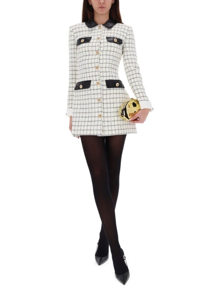 SELF-PORTRAIT LONG-SLEEVED MINI DRESS