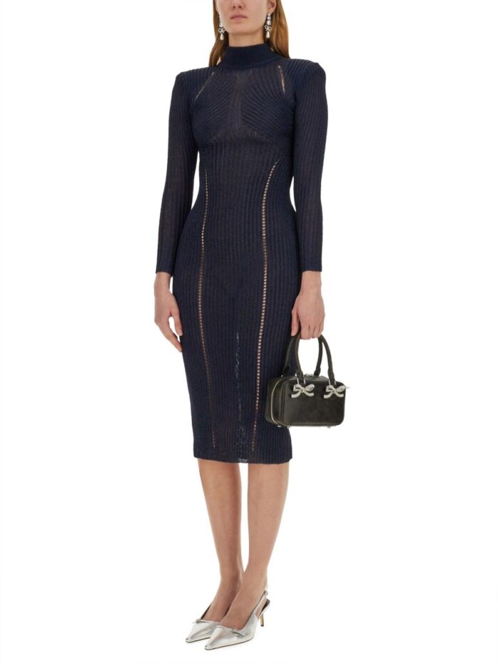 SELF-PORTRAIT LUREX KNIT MAXI DRESS