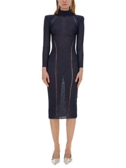 SELF-PORTRAIT LUREX KNIT MAXI DRESS
