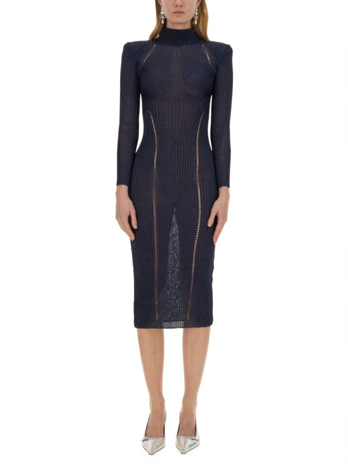 SELF-PORTRAIT LUREX KNIT MAXI DRESS