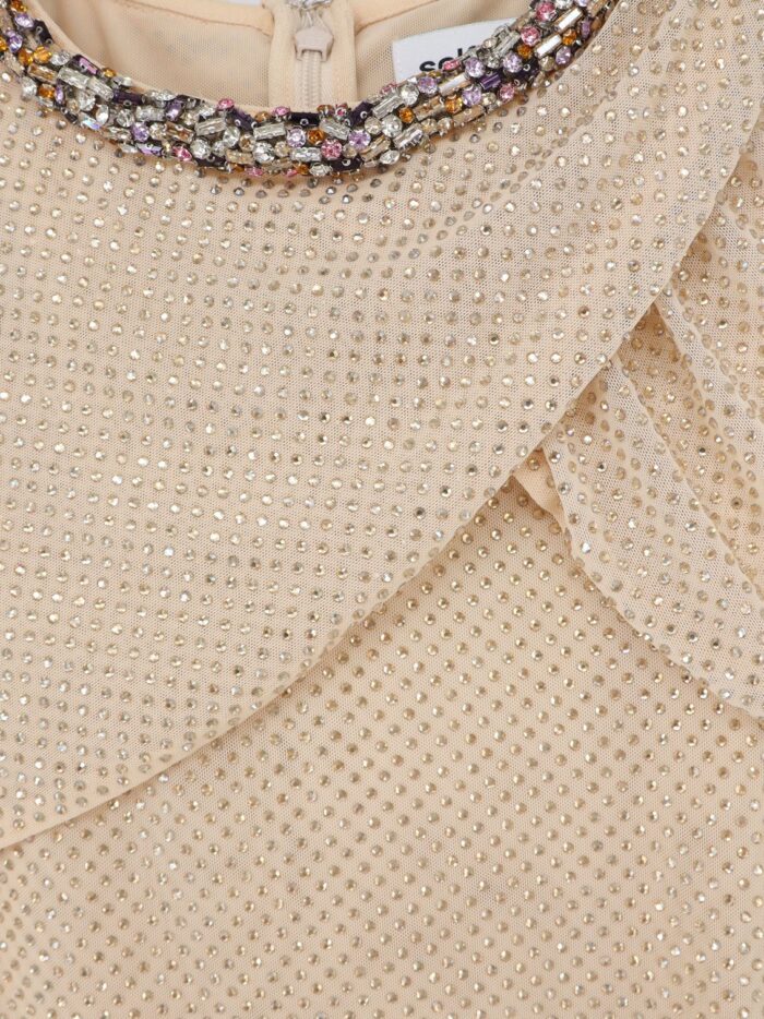 SELF PORTRAIT Maxi Dress With Rhinestones