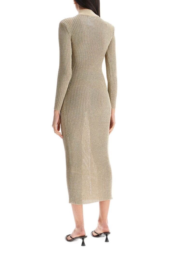 SELF PORTRAIT Maxi Lurex Knit Dress In