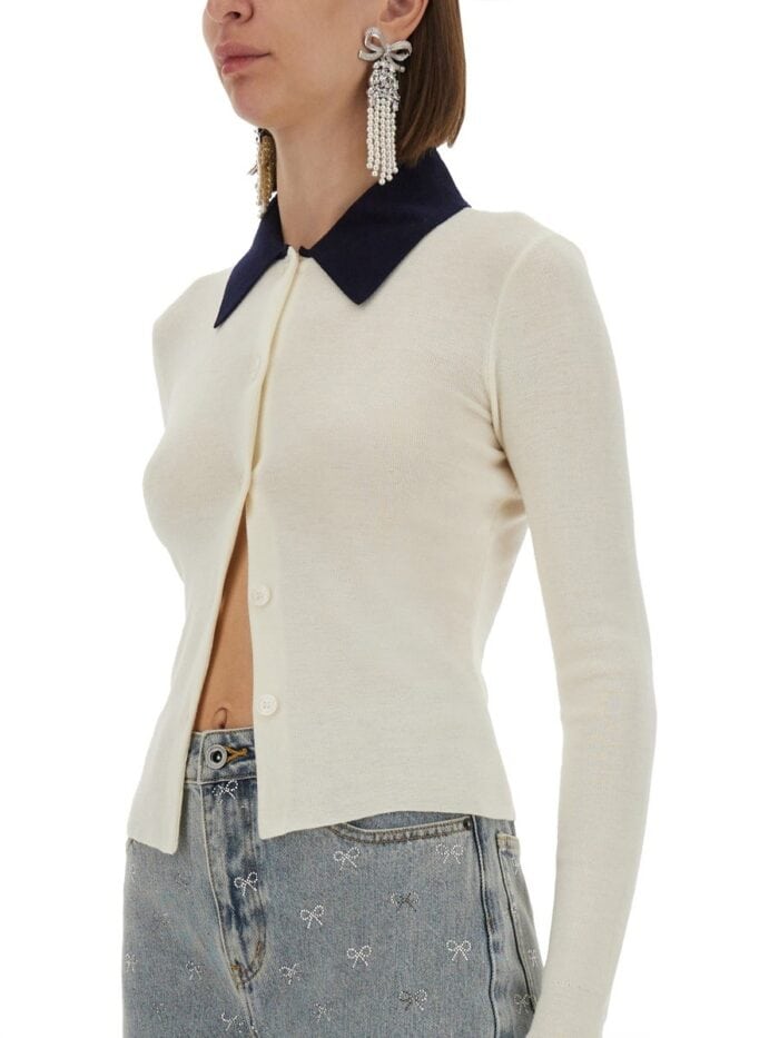 SELF-PORTRAIT MERINO WOOL CARDIGAN