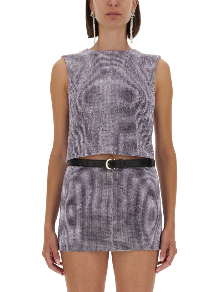 SELF-PORTRAIT METAL MESH TOP