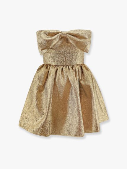 SELF PORTRAIT Metallic Fibre Fabric Mini Dress