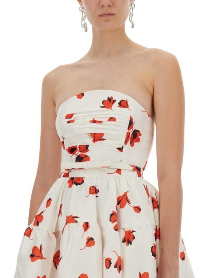SELF-PORTRAIT MIDI DRESS WITH FLORAL PRINT