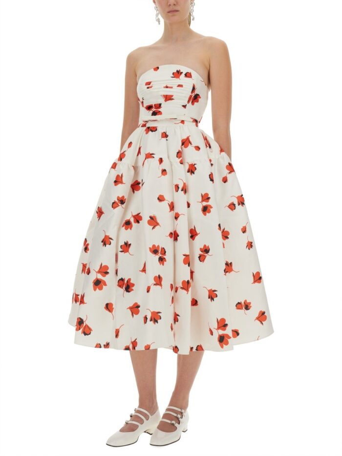 SELF-PORTRAIT MIDI DRESS WITH FLORAL PRINT