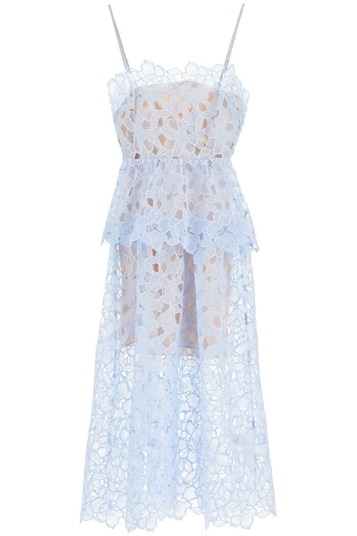 SELF PORTRAIT Midi Organza Dress In