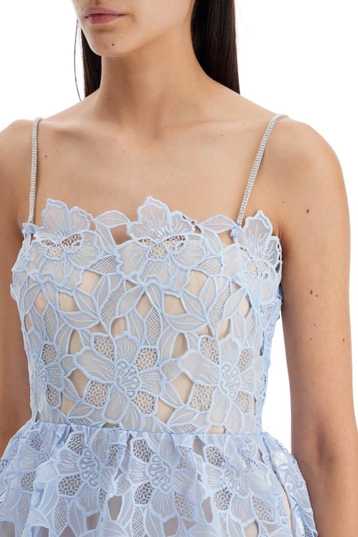 SELF PORTRAIT Midi Organza Dress In