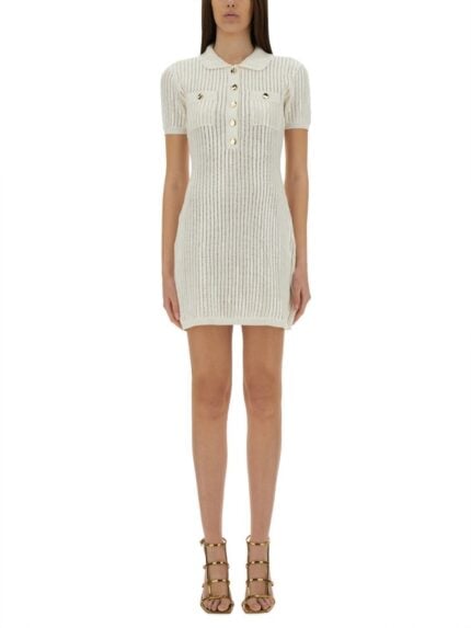 SELF-PORTRAIT MINI CROCHET DRESS WITH SEQUINS