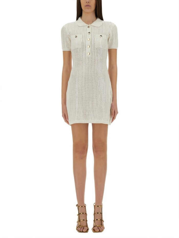 SELF-PORTRAIT MINI CROCHET DRESS WITH SEQUINS