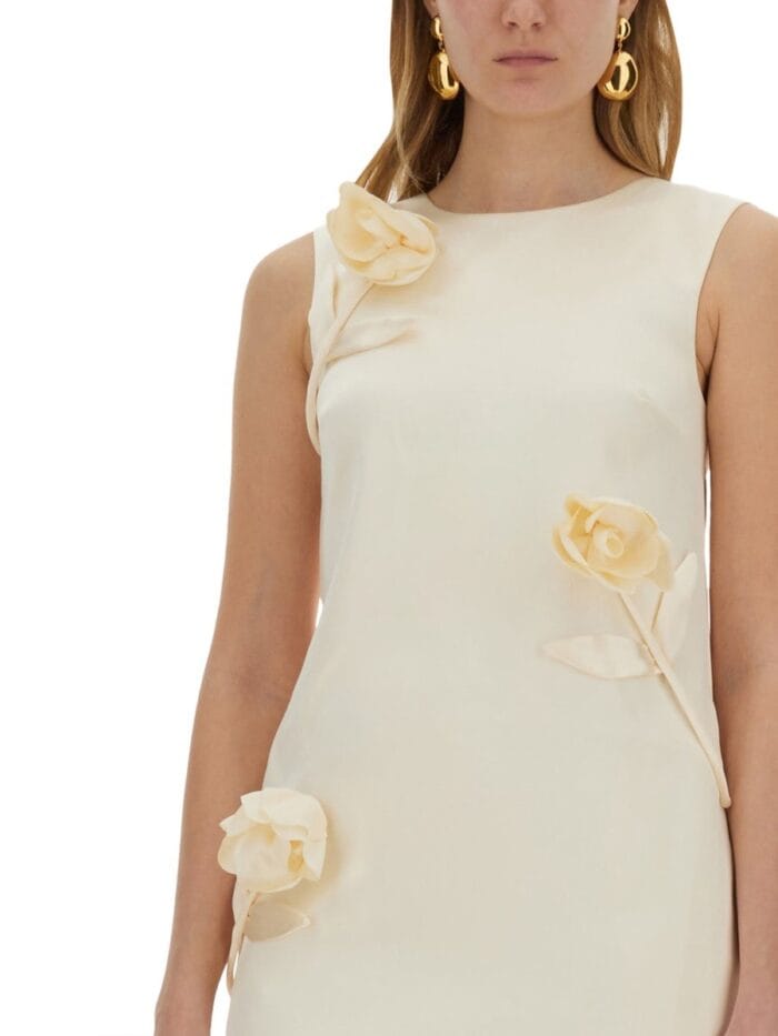 SELF-PORTRAIT MINI DRESS WITH 3D FLOWERS