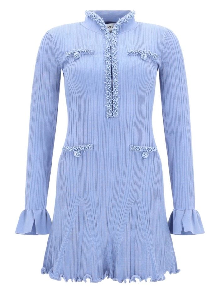 SELF-PORTRAIT MINI DRESS WITH BEADS