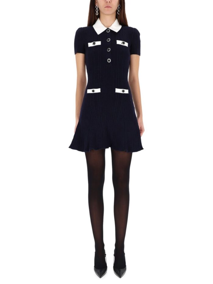 self portrait mini dress with contrasting collar SELF-PORTRAIT MINI DRESS WITH CONTRASTING COLLAR