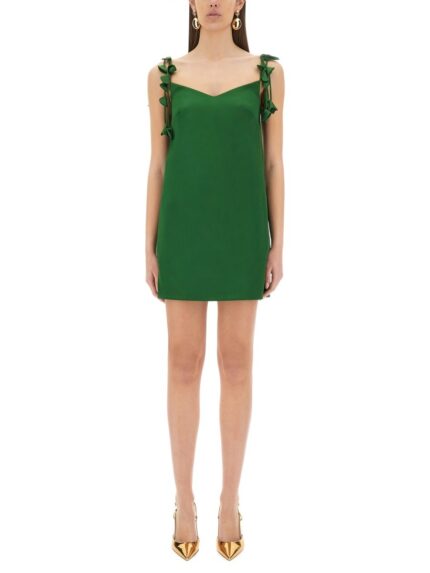 SELF-PORTRAIT MINI DRESS WITH FLORAL APPLIQUÉS