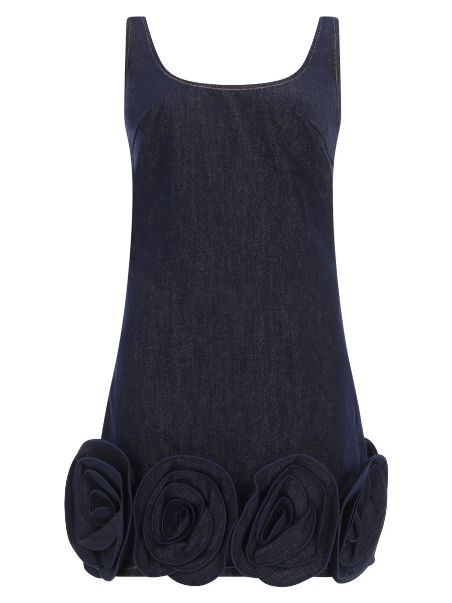 SELF-PORTRAIT MINI DRESS WITH FLORAL DETAILS