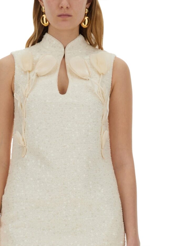 SELF-PORTRAIT MINI DRESS WITH FLORAL PATTERN