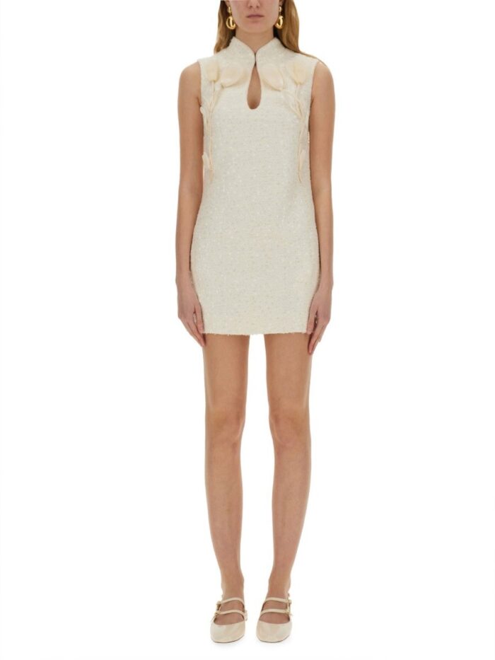 SELF-PORTRAIT MINI DRESS WITH FLORAL PATTERN