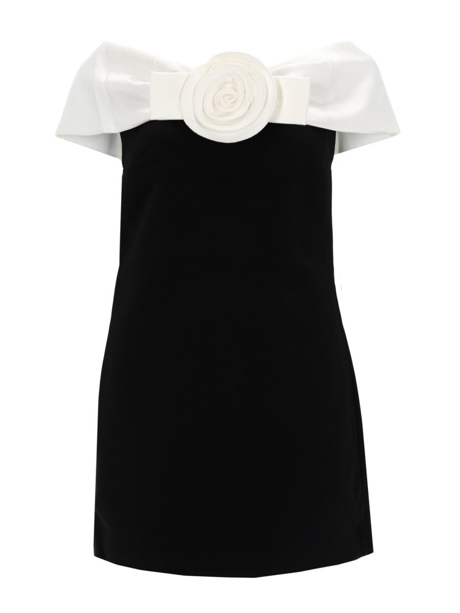 SELF-PORTRAIT MINI DRESS WITH FLOWER DETAIL