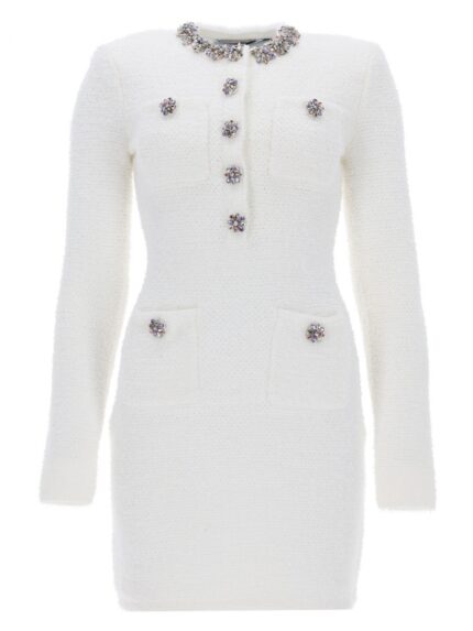 SELF-PORTRAIT MINI DRESS WITH JEWEL BUTTONS