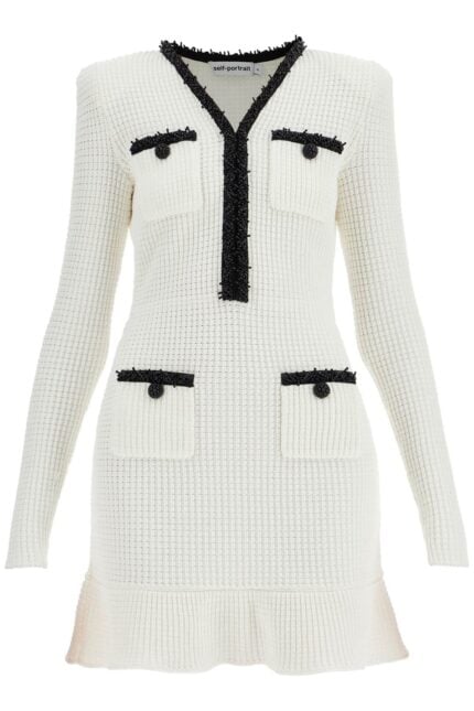 SELF PORTRAIT Mini Knitted Dress In Seven