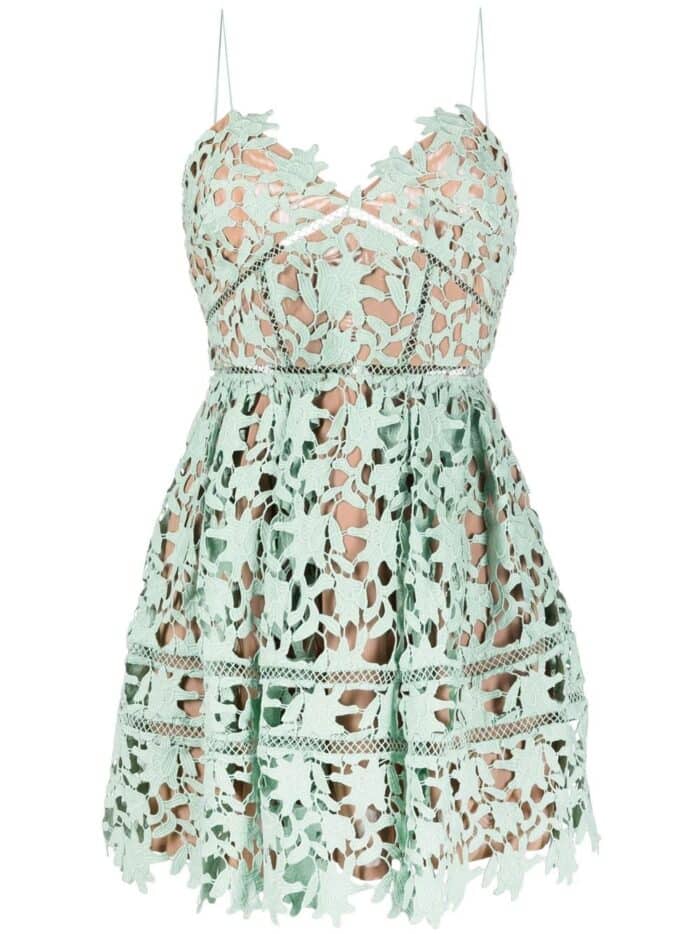 SELF PORTRAIT Mint Mini Azaelea Dress