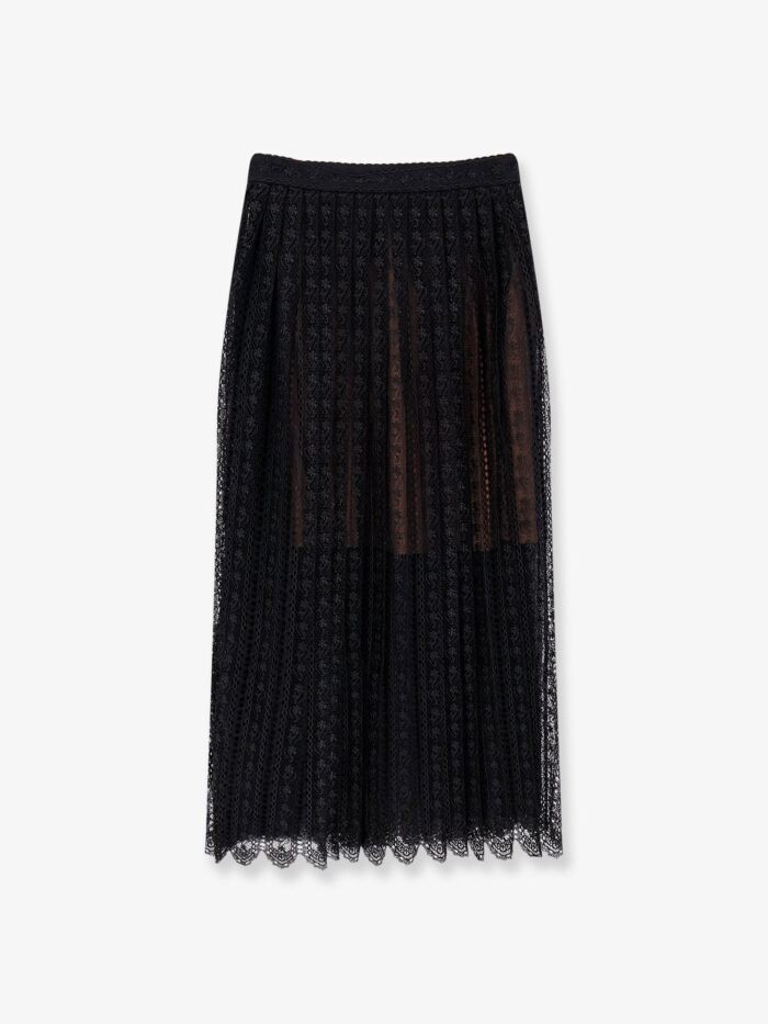 SELF PORTRAIT Organdis And Lace Skirt