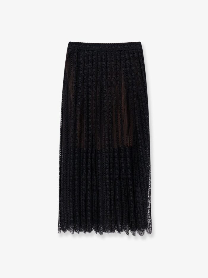 SELF PORTRAIT Organdis And Lace Skirt