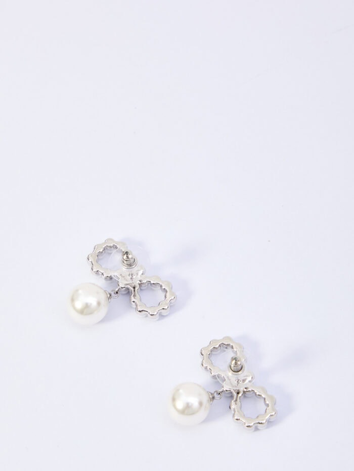 Self Portrait Pearl bow earrings