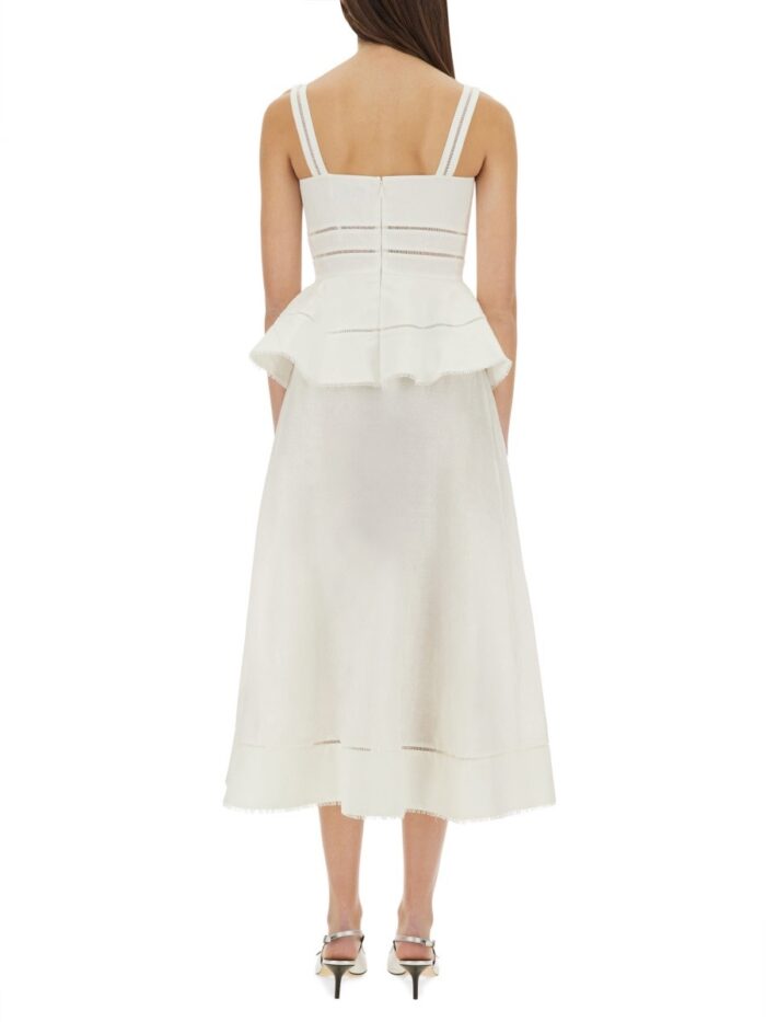 SELF-PORTRAIT "PEPLUM" MIDI DRESS