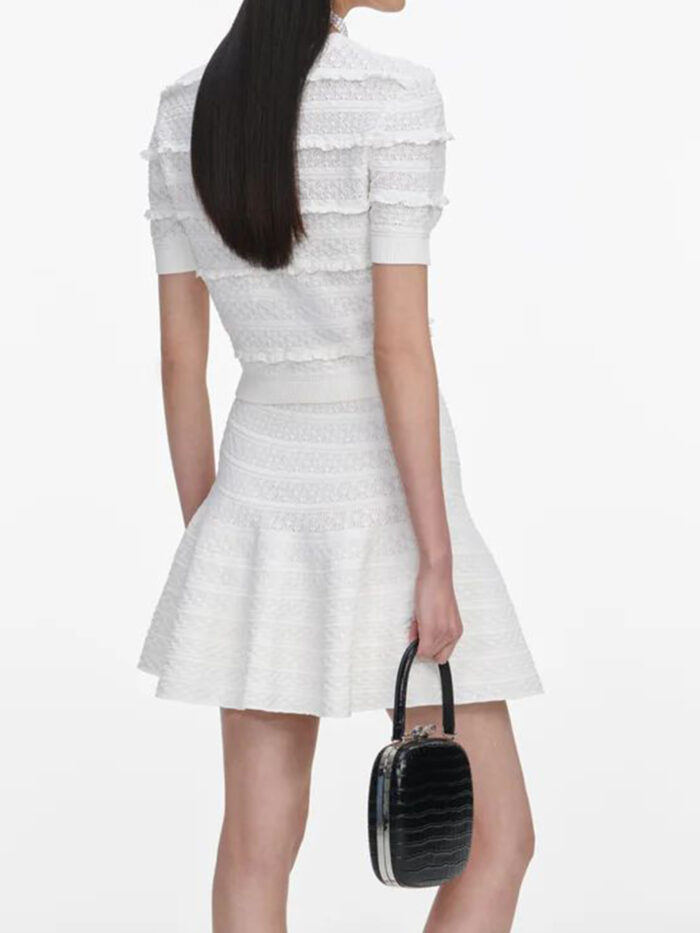 Self Portrait Pointelle knit top