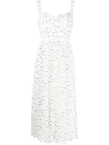 SELF PORTRAIT Polka Dot Chiffon Midi Dress