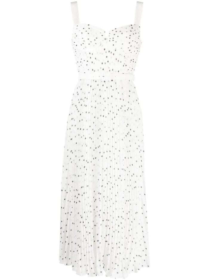 SELF PORTRAIT Polka Dot Chiffon Midi Dress